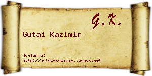 Gutai Kazimir névjegykártya